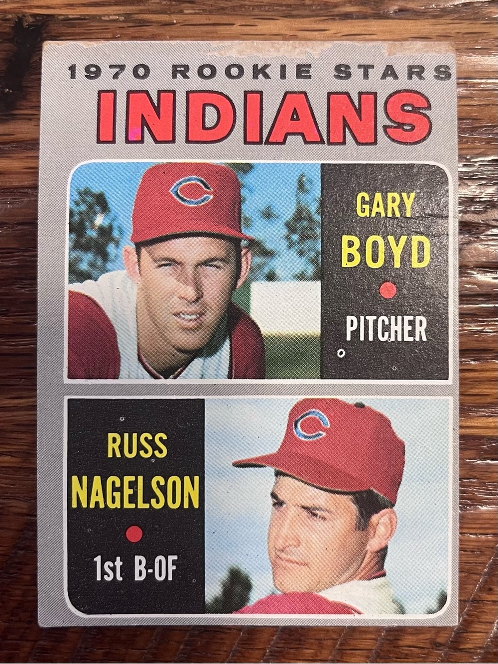 1970 Topps #7 Indians 1970 Rookie Stars, Gary Boyd & Russ Nagelson